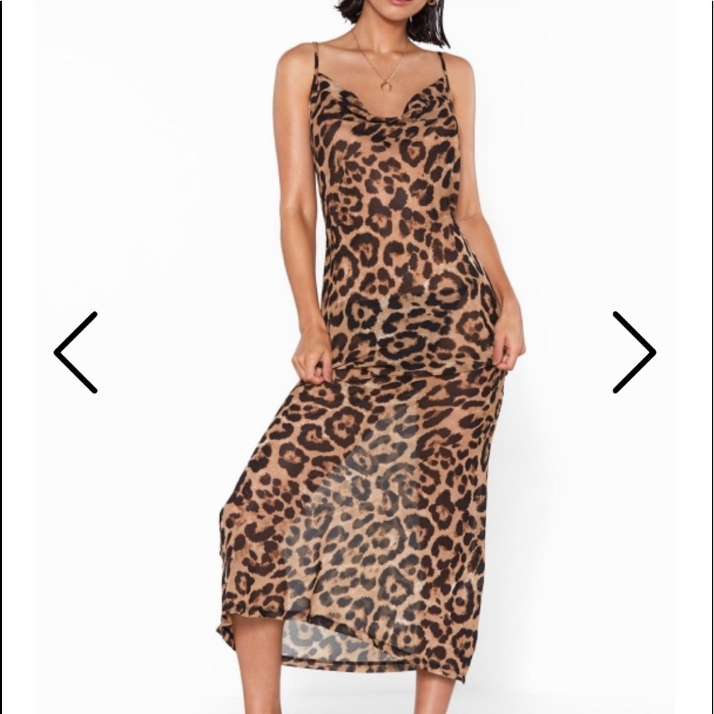 Leopard Print Cover-Up Maxi Dress